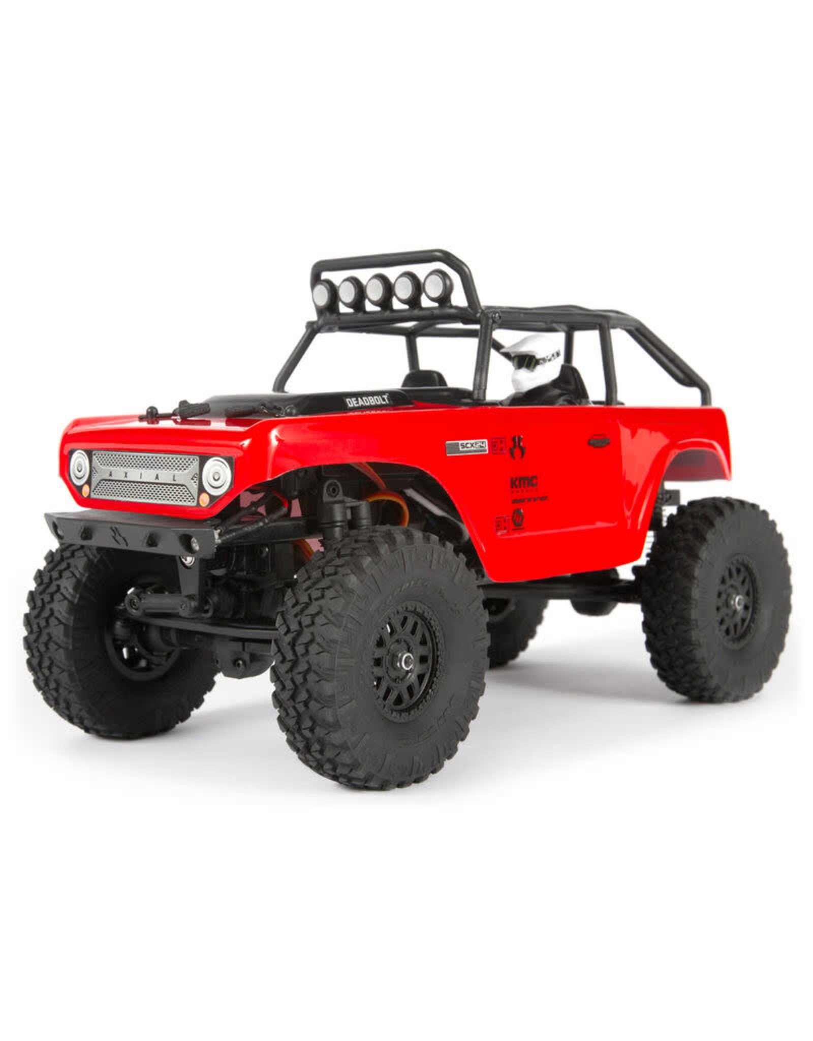 Axial 1/24 SCX24 Deadbolt 4WD Rock Crawler Brushed RTR, Red
