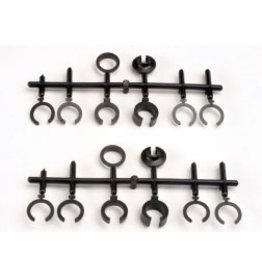 Traxxas Spring retainers, upper & lower (2)/ spring pre-load spacers: 1mm (4)/ 1.5mm (2)/ 2mm (2)/ 4mm (2)/ 8mm (2) (Big Bore Shocks)