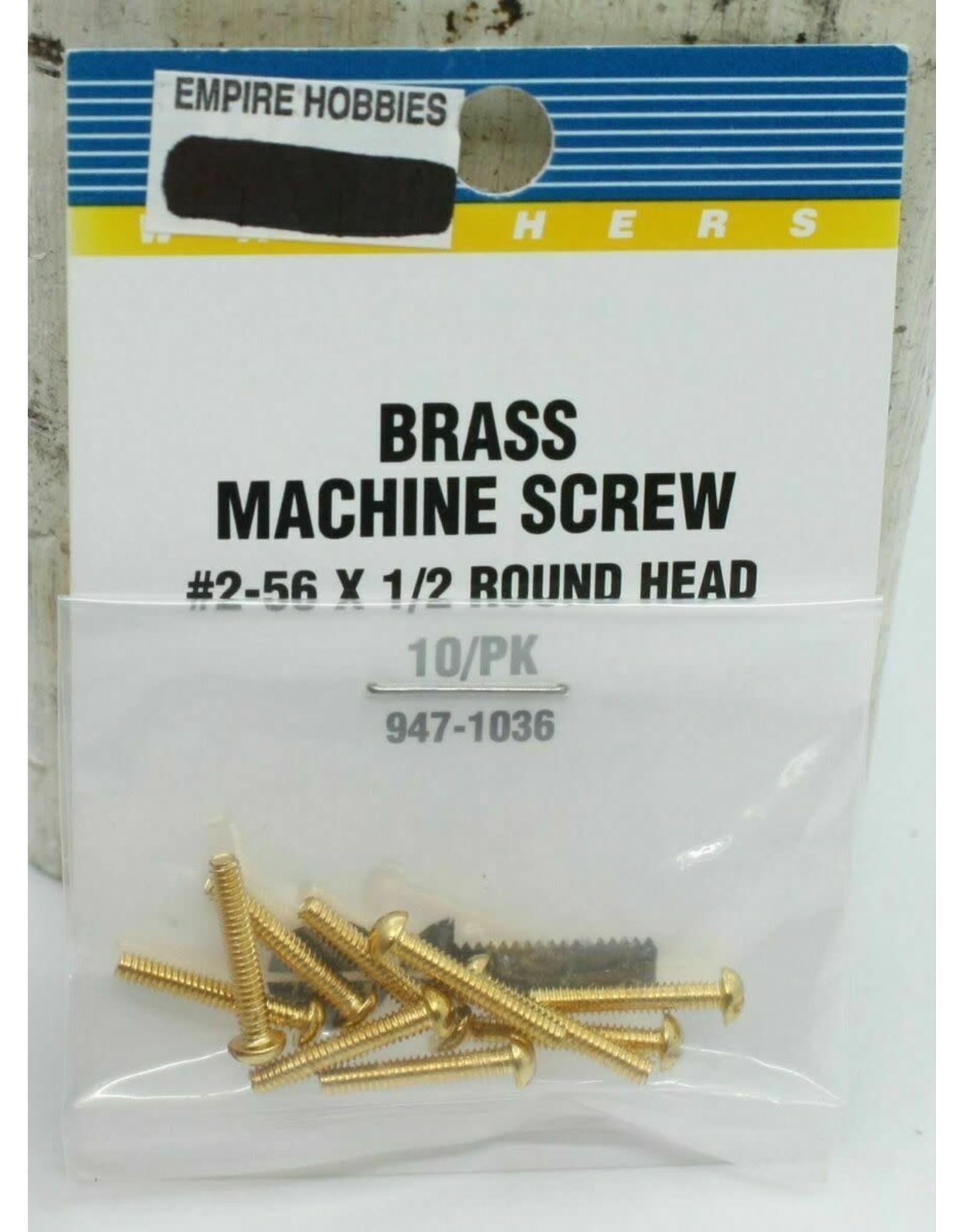 Walthers Brass Machine Screws 1/2 #2-56 947-1036