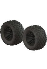 ARRMA 1/10 dBoots Fortress MT 2.2/3.0 Pre-Mounted Tires, 14mm Hex, Black (2)