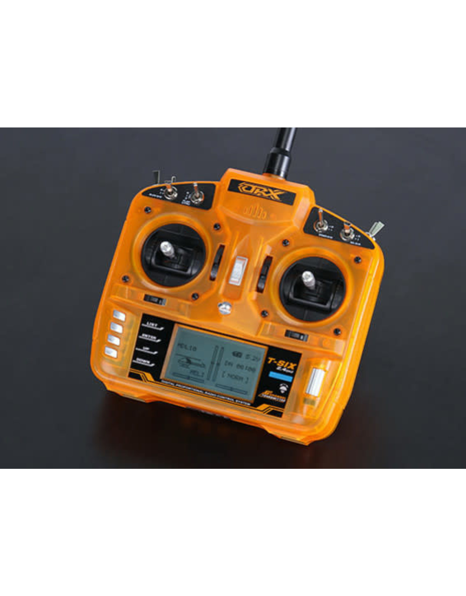 Orx OrangeRx T-SIX 2.4GHz DSM2 Compatible 6CH Transmitter w/10 Model Memory and 3-Pos Switch (Mode 2)Used
