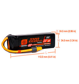 'Spektrum 11.1V 2200mAh 3S 30C Smart LiPo G2: IC3