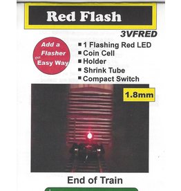 Evans Design End-of-Train Device - Kit -- Red 1.8mm LED, Battery Included w/On-Off Switch