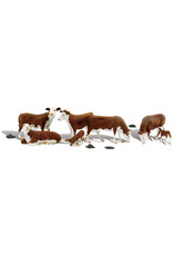 Woodland Scenics Hereford Cows HO 1843