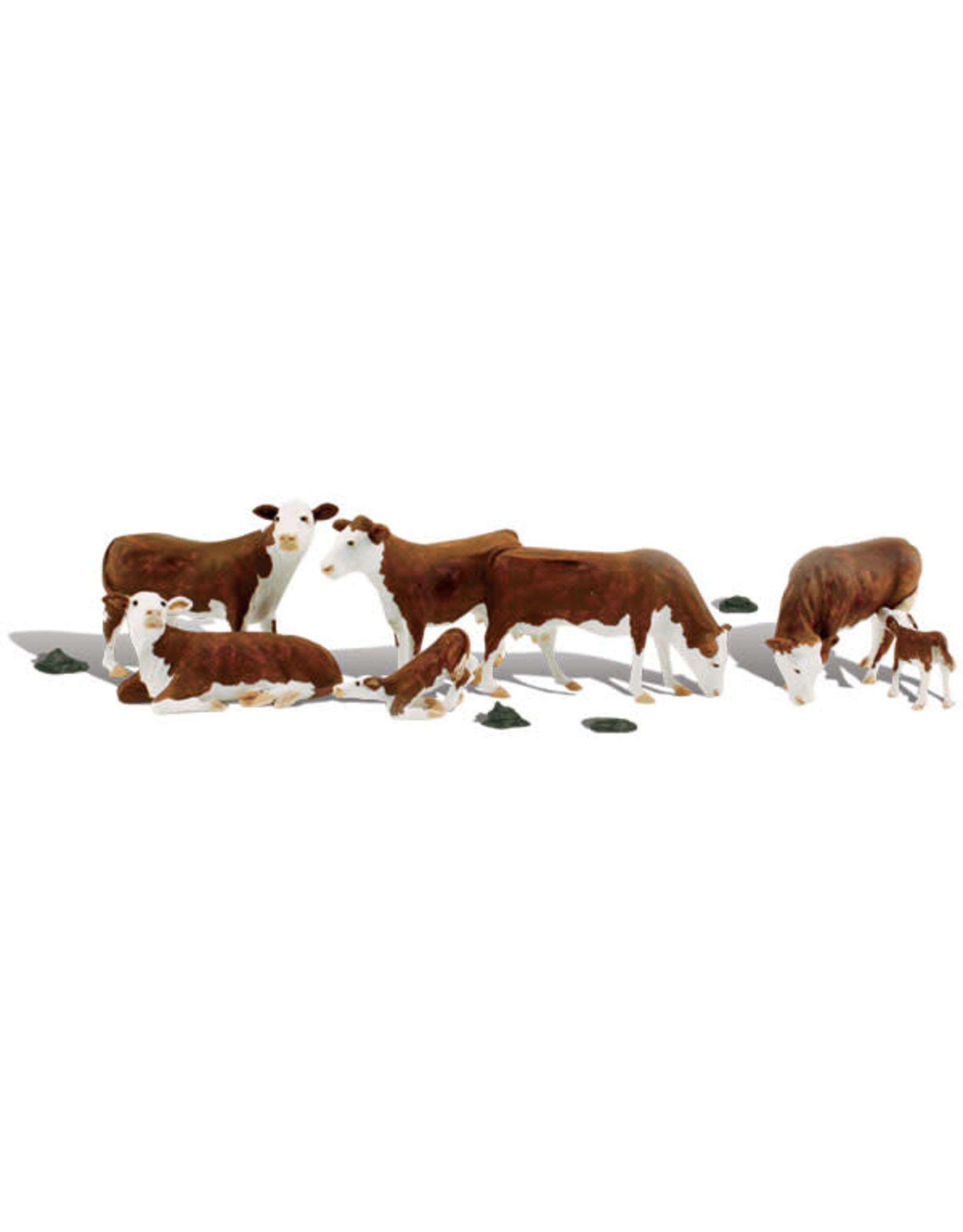 Woodland Scenics Hereford Cows HO 1843