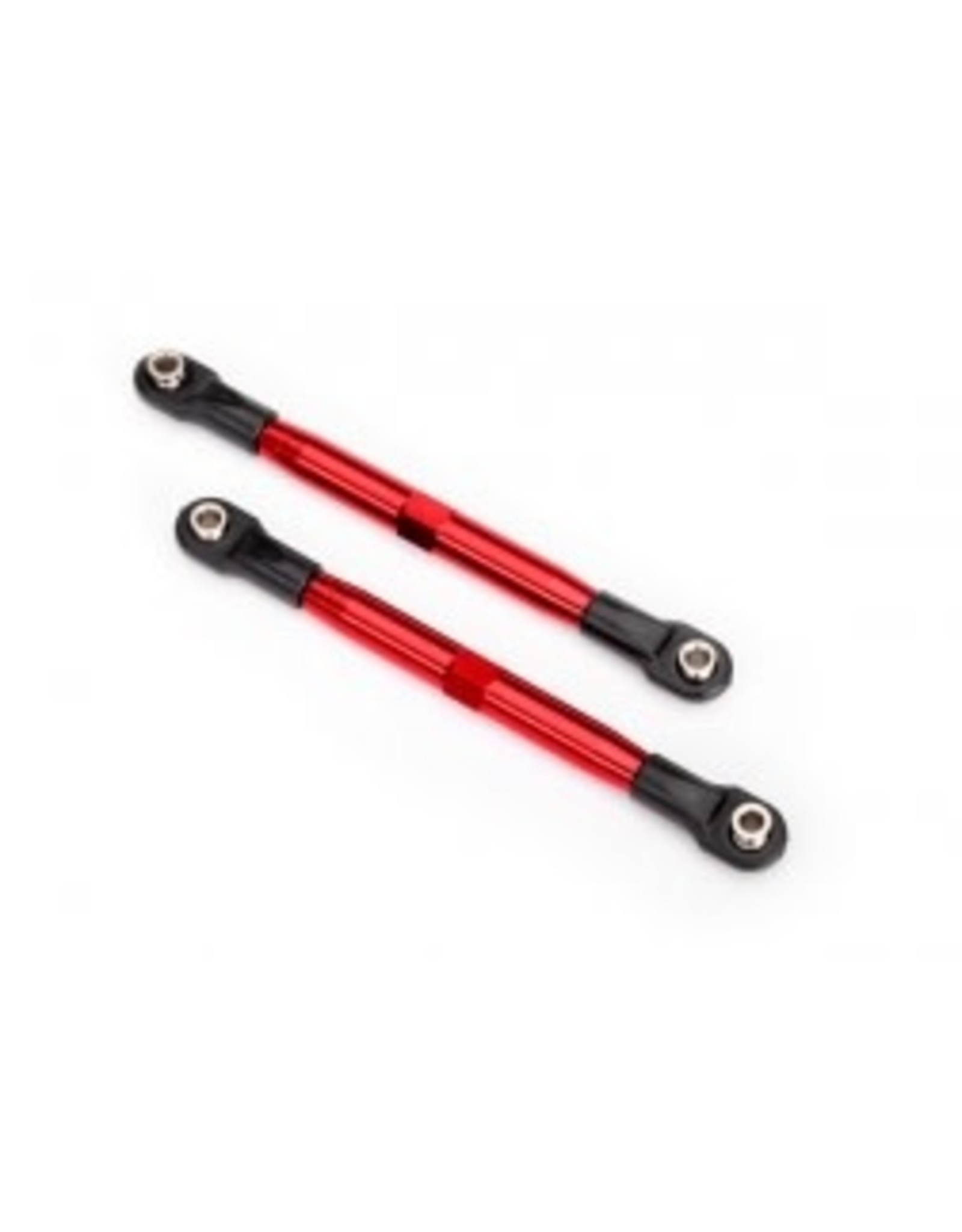 Traxxas Toe links (TUBES red-anodized, 7075-T6 aluminum, stronger than titanium) (87mm) (2)/ rod ends (4)/ aluminum wrench (1)