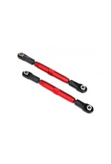 Traxxas [Camber links, front (TUBES red-anodized, 7075-T6 aluminum, stronger than titanium) (83mm) (2)/ rod ends (4)/ aluminum wrench (1) (#2579 3x15 BCS (4) required for installation)] Camber links, front (TUBES red-anodized, 7075-T6 aluminum, stronger than tit