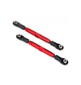 Traxxas [Camber links, front (TUBES red-anodized, 7075-T6 aluminum, stronger than titanium) (83mm) (2)/ rod ends (4)/ aluminum wrench (1) (#2579 3x15 BCS (4) required for installation)] Camber links, front (TUBES red-anodized, 7075-T6 aluminum, stronger than tit