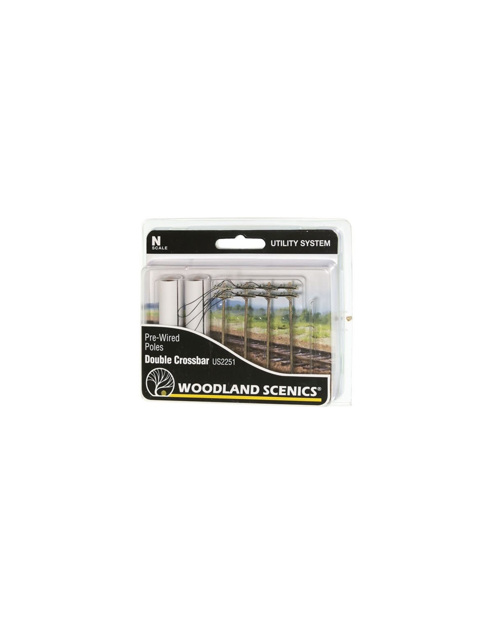 Woodland Scenic Pre-Wired Poles - Double Crossbar - N Scale