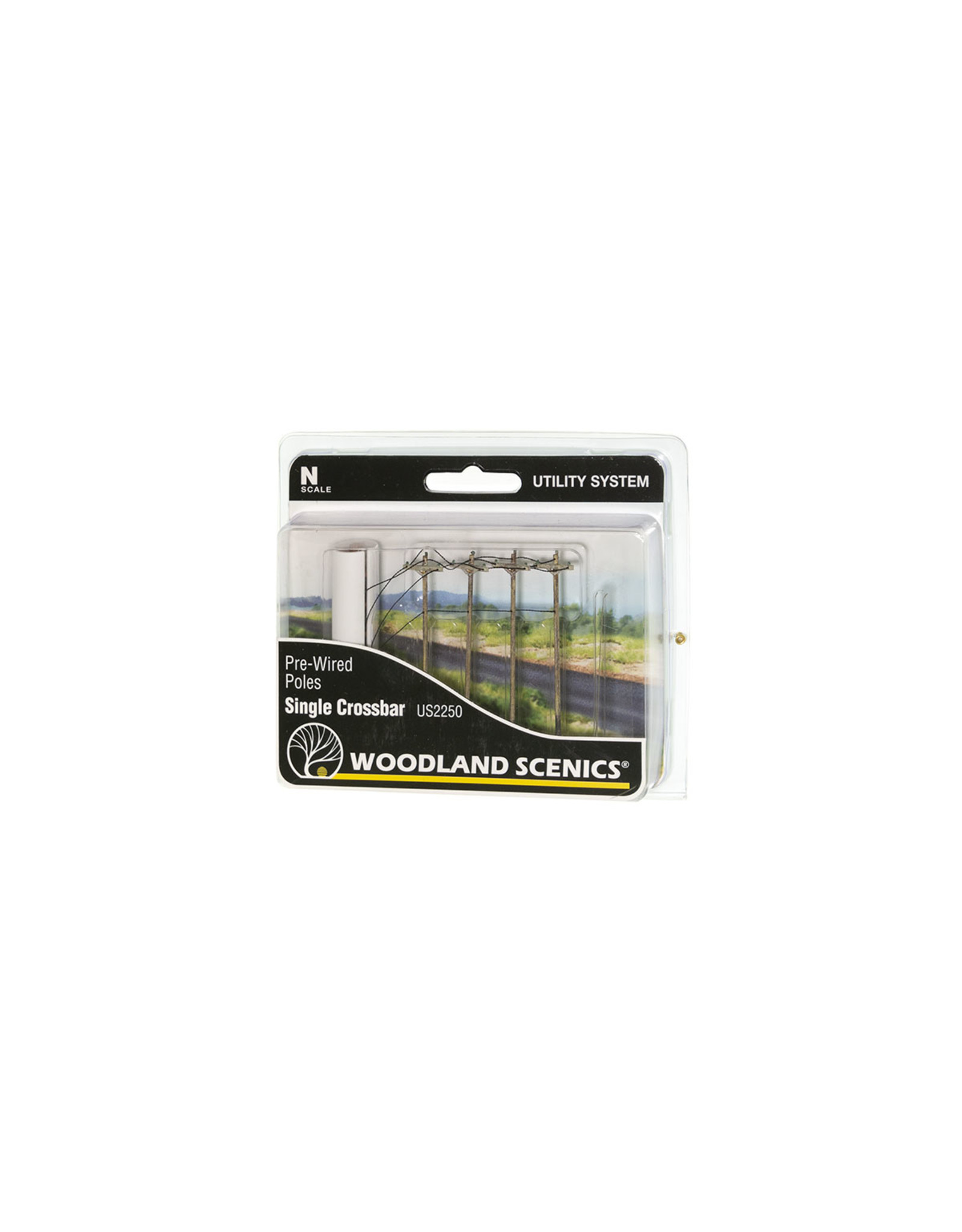 Woodland Scenic Pre-Wired Poles - Single Crossbar - N Scale
