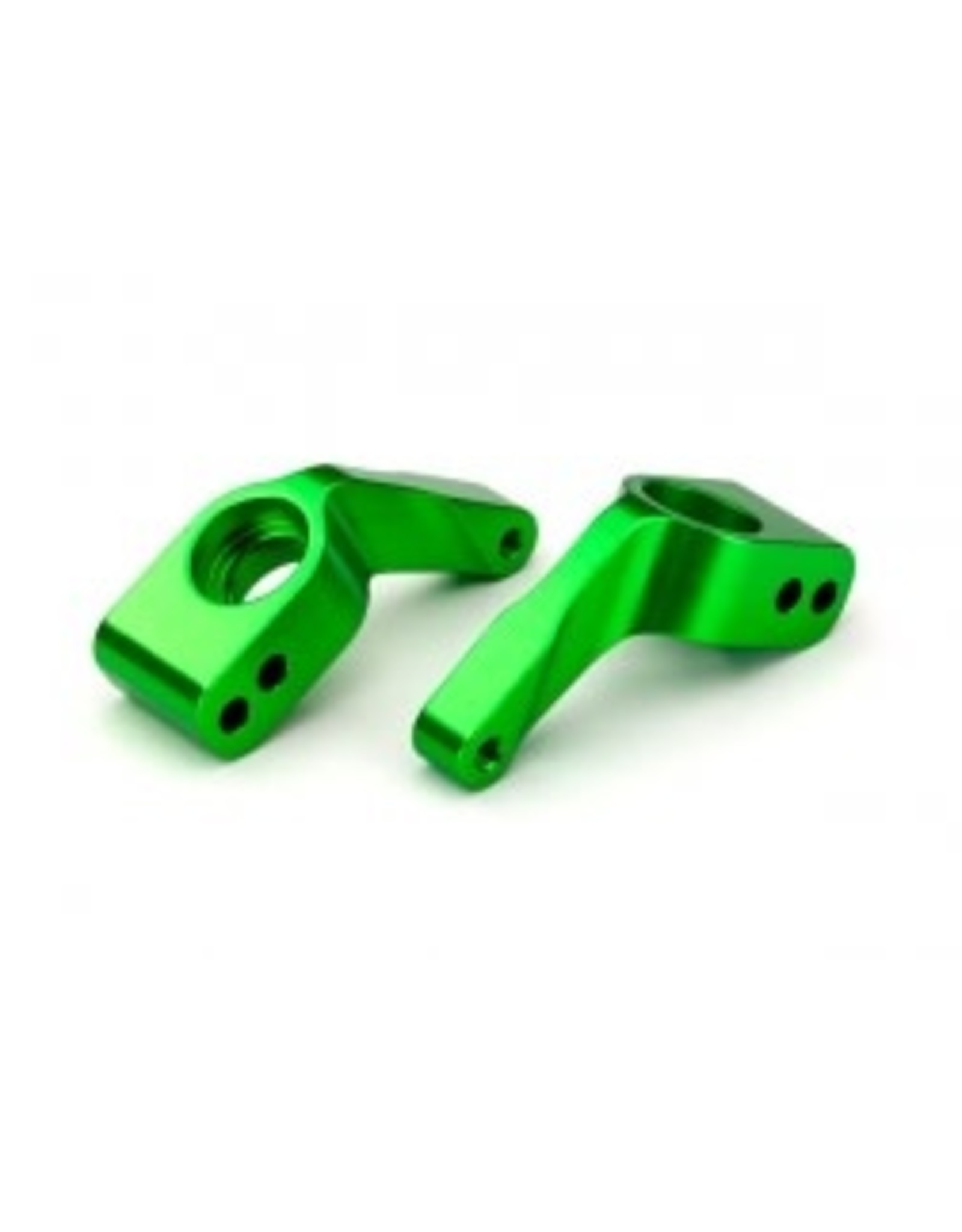 Traxxas Stub axle carriers, Rustler®/Stampede®/Bandit (2), 6061-T6 aluminum (green-anodized)/ 5x11mm ball bearings (4)