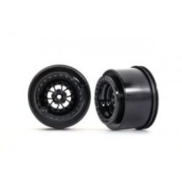 Traxxas [Wheels, Weld gloss black (rear) (2)] Wheels, Weld gloss black (rear) (2)