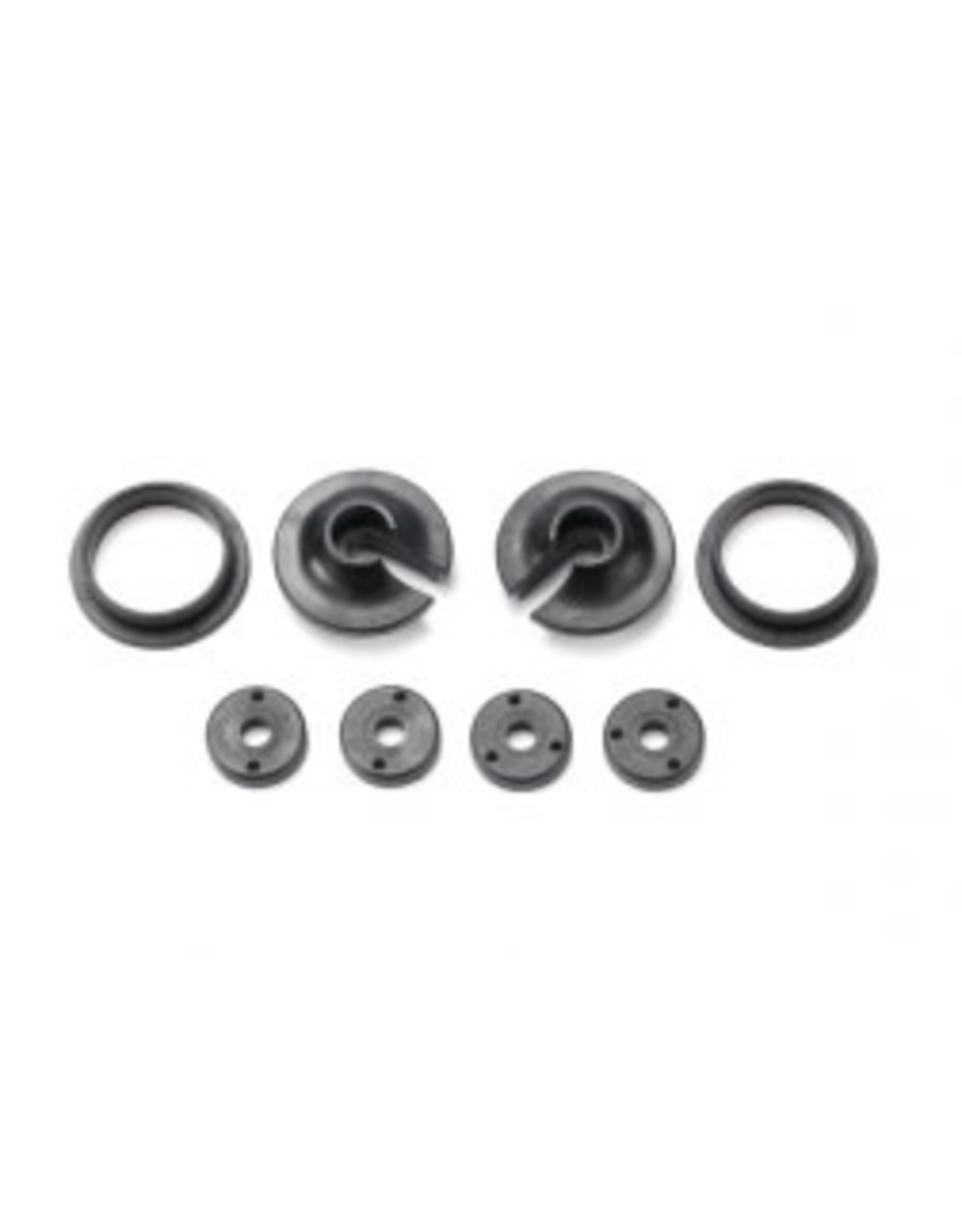 Traxxas [Spring retainers, upper & lower (2)/ piston head set (2-hole (2)/ 3-hole (2))] Spring retainers, upper & lower (2)/ piston head set (2-hole (2)/ 3-hole (2))