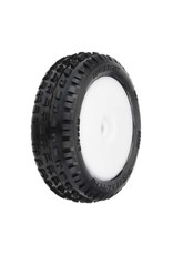 Proline 1/18 Wedge Front Carpet Mini-B Tires Mounted 8mm White Wheels (2)