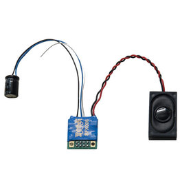 Digitrax SFX006 Plug N' Play Sound-Only Decoder - SoundFX(TM) Soundbug(TM) -- With 5/8 x 1 x 3/8" 16 x 25 x 9mm Box Speaker & 330uF Capacitor