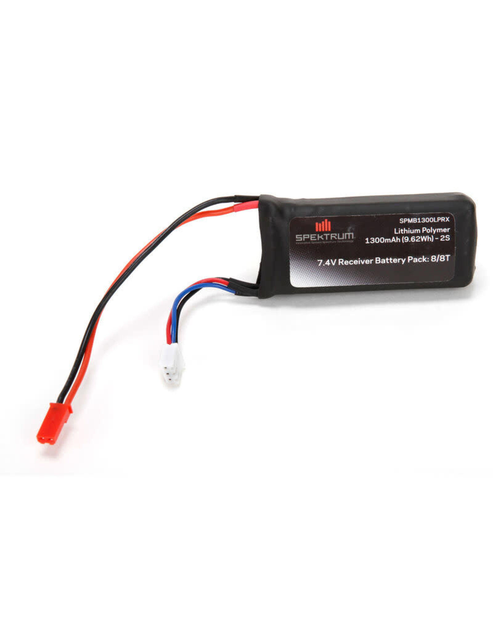 Spektrum 7.4V 1300mAh 2S 5C LiPo Receiver Battery: JST