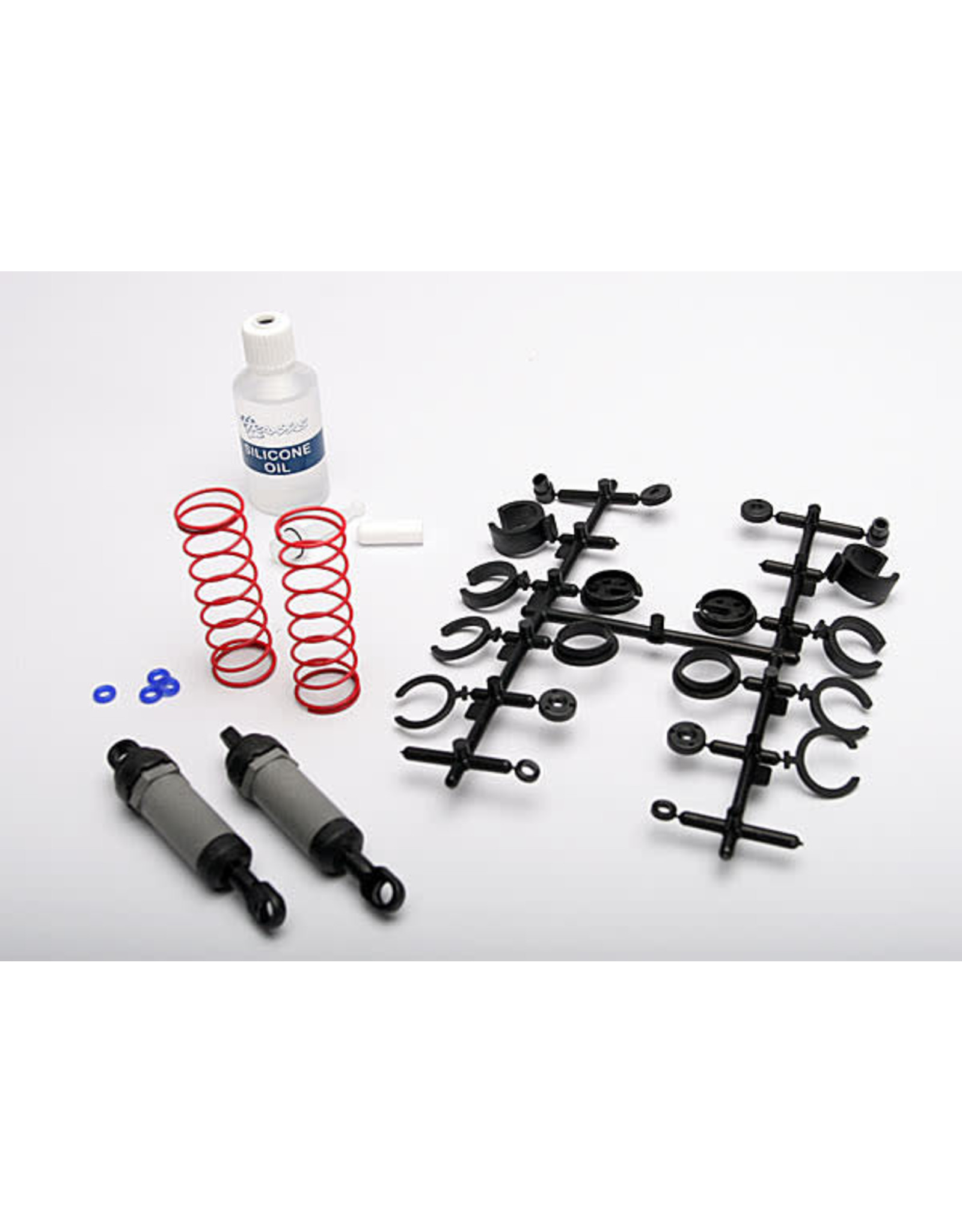 Traxxas Ultra Shocks (gray) (long) (complete w/ spring pre-load spacers & springs) (2)