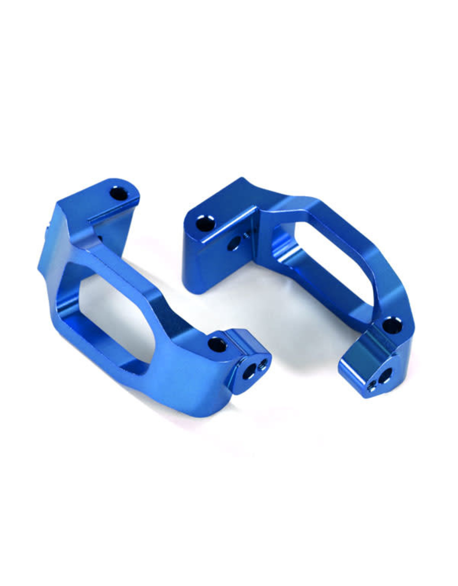 Traxxas Caster blocks (c-hubs), 6061-T6 aluminum (blue-anodized), left & right/ 4x22mm pin (4)/ 3x6mm BCS (4)/ retainers (4)
