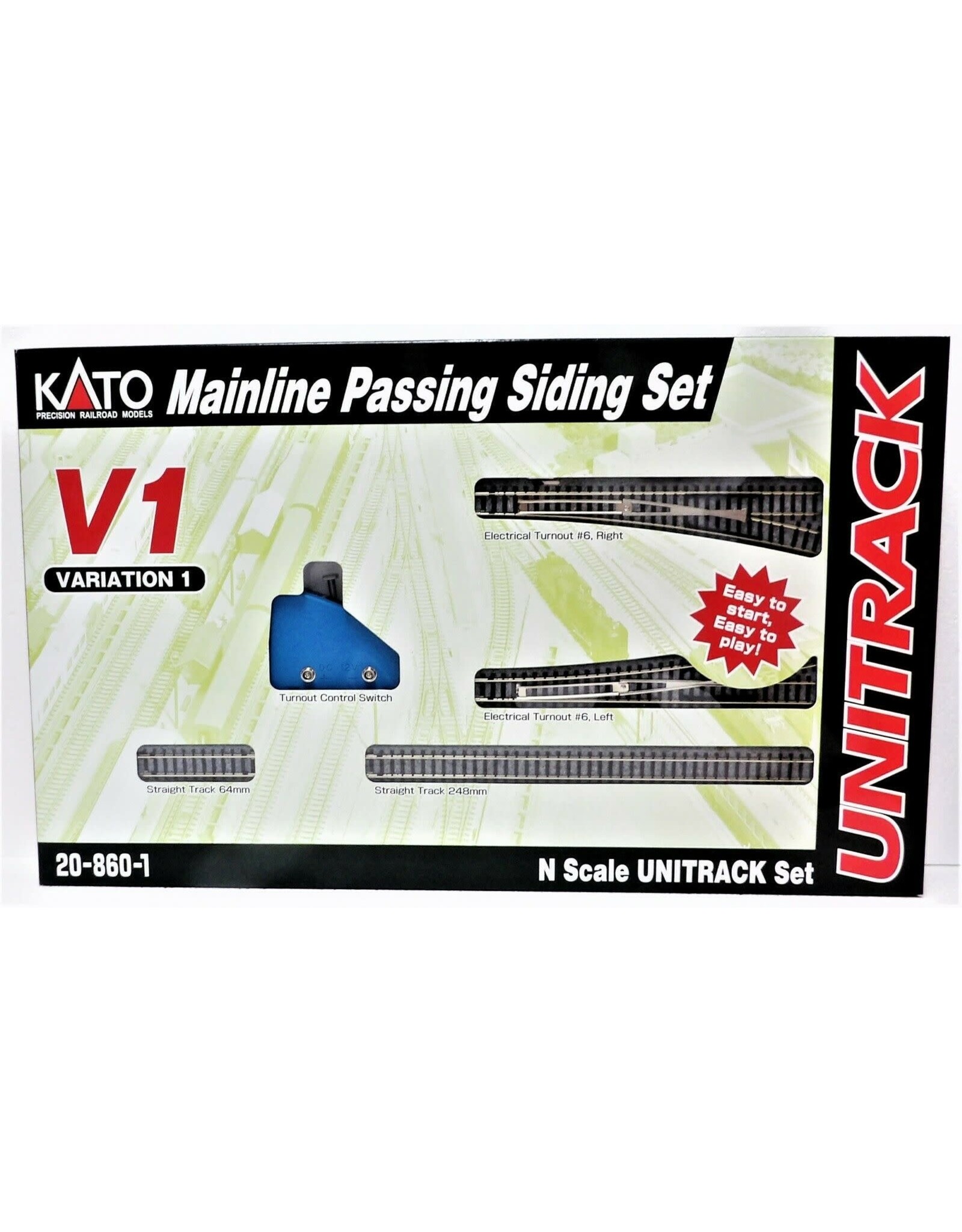 KATO N Scale Kato Unitrack 20-860-1 V1 Mainline Passing Siding Set(used)