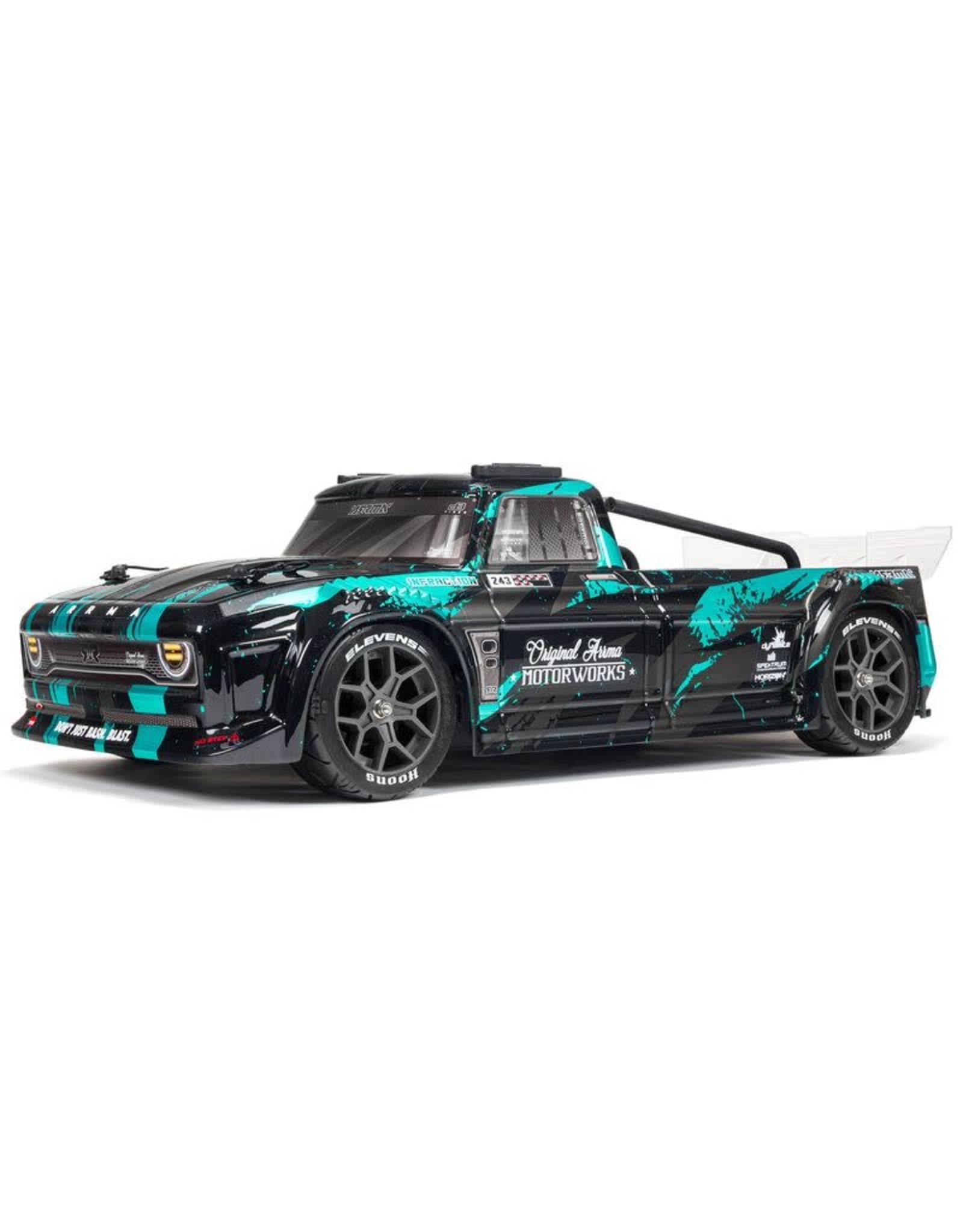 ARRMA 1/8 INFRACTION 4X4 3S BLX 4WD All-Road Street Bash Resto-Mod Truck RTR, Teal