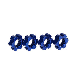 Traxxas Wheel hubs, hex, aluminum (blue-anodized) (4)