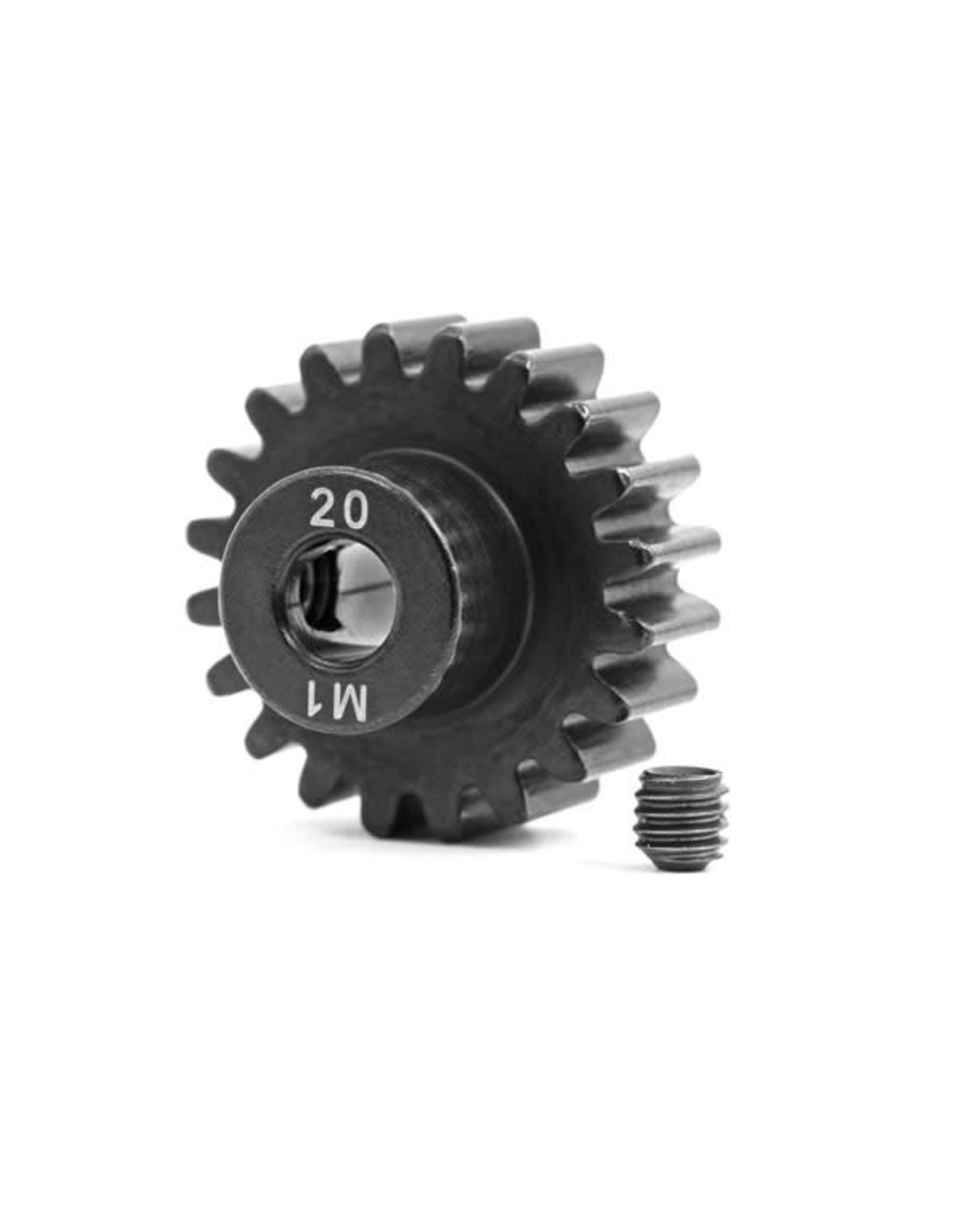 Traxxas Gear, 20-T pinion (machined, hardened steel) (1.0 metric pitch) (fits 5mm shaft)/ set screw