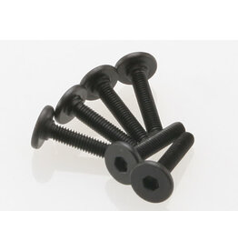 Traxxas Screws, 3x15mm flat-head machine (hex drive) (6)