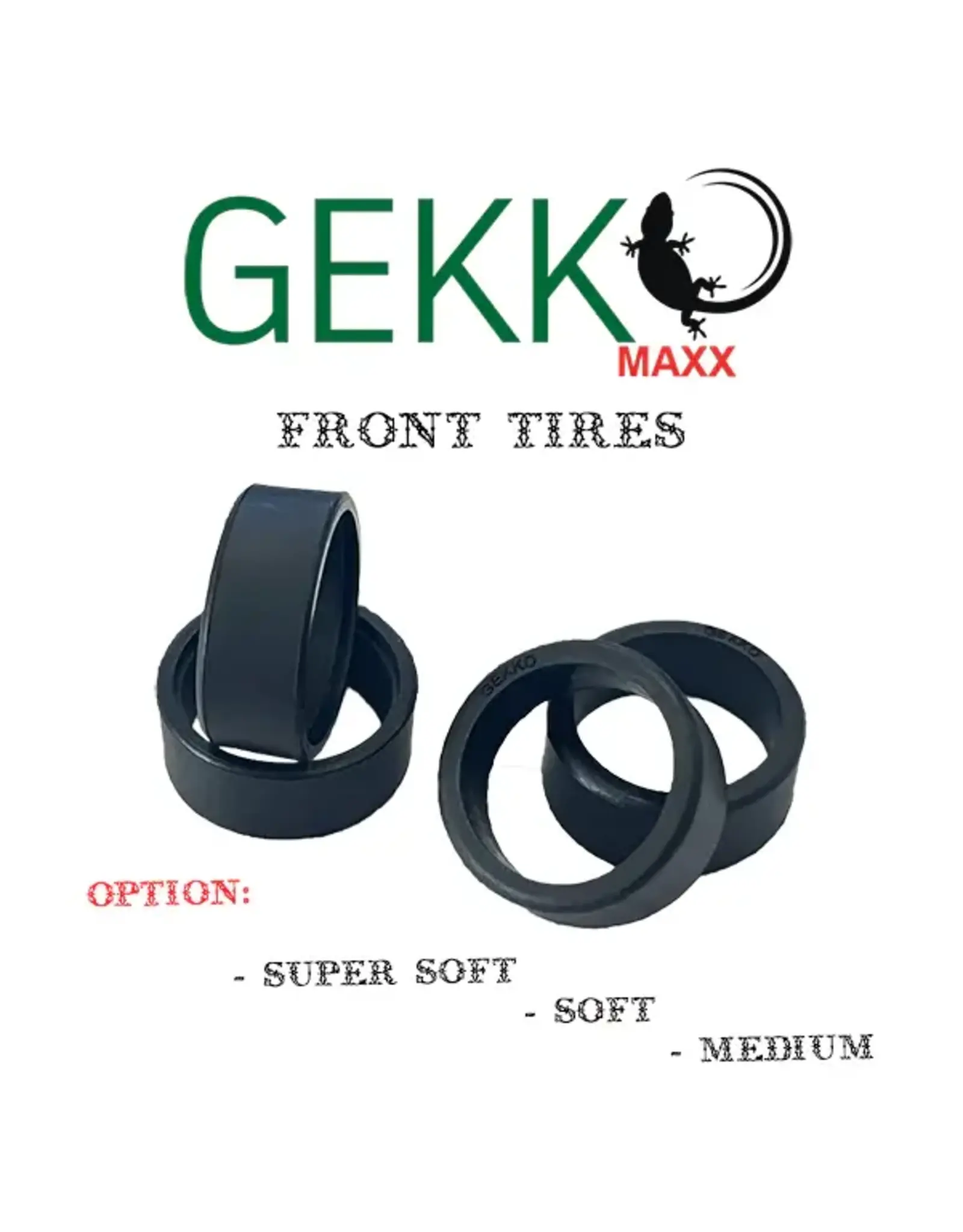 Nexx Tires, FRONT, Gekko Maxx (SOFT) "GKM" Series, 8.5 Race Tires, 4 pieces