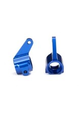 Traxxas Steering blocks, Rustler®/Stampede®/Bandit (2), 6061-T6 aluminum (blue-anodized)/ 5x11mm ball bearings (4)
