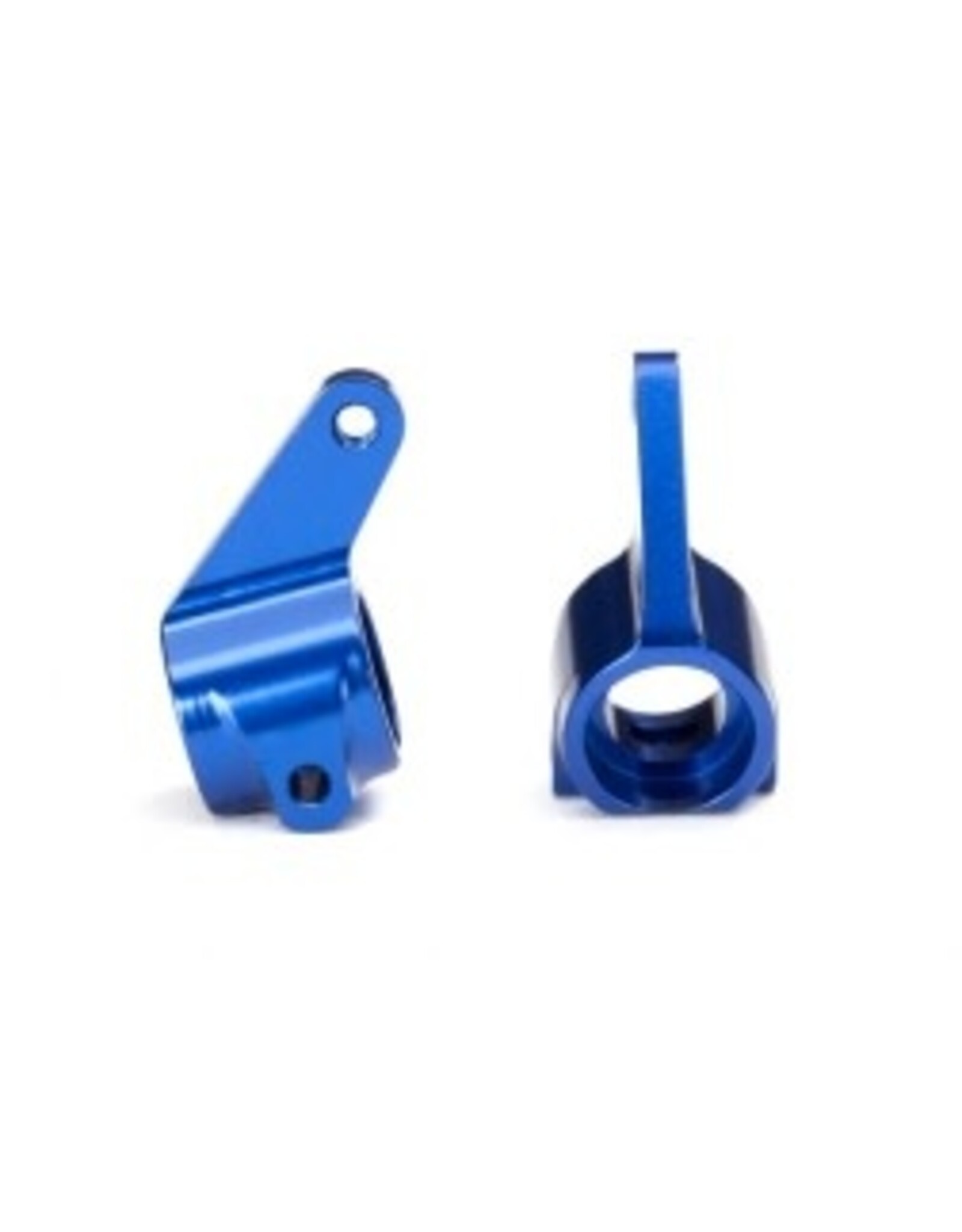 Traxxas Steering blocks, Rustler®/Stampede®/Bandit (2), 6061-T6 aluminum (blue-anodized)/ 5x11mm ball bearings (4)