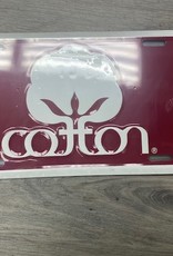 Cotton Cotton License Plate Maroon