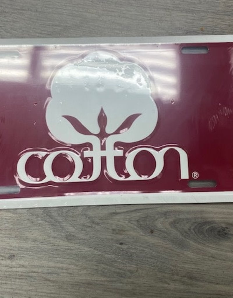 Cotton Cotton License Plate Maroon