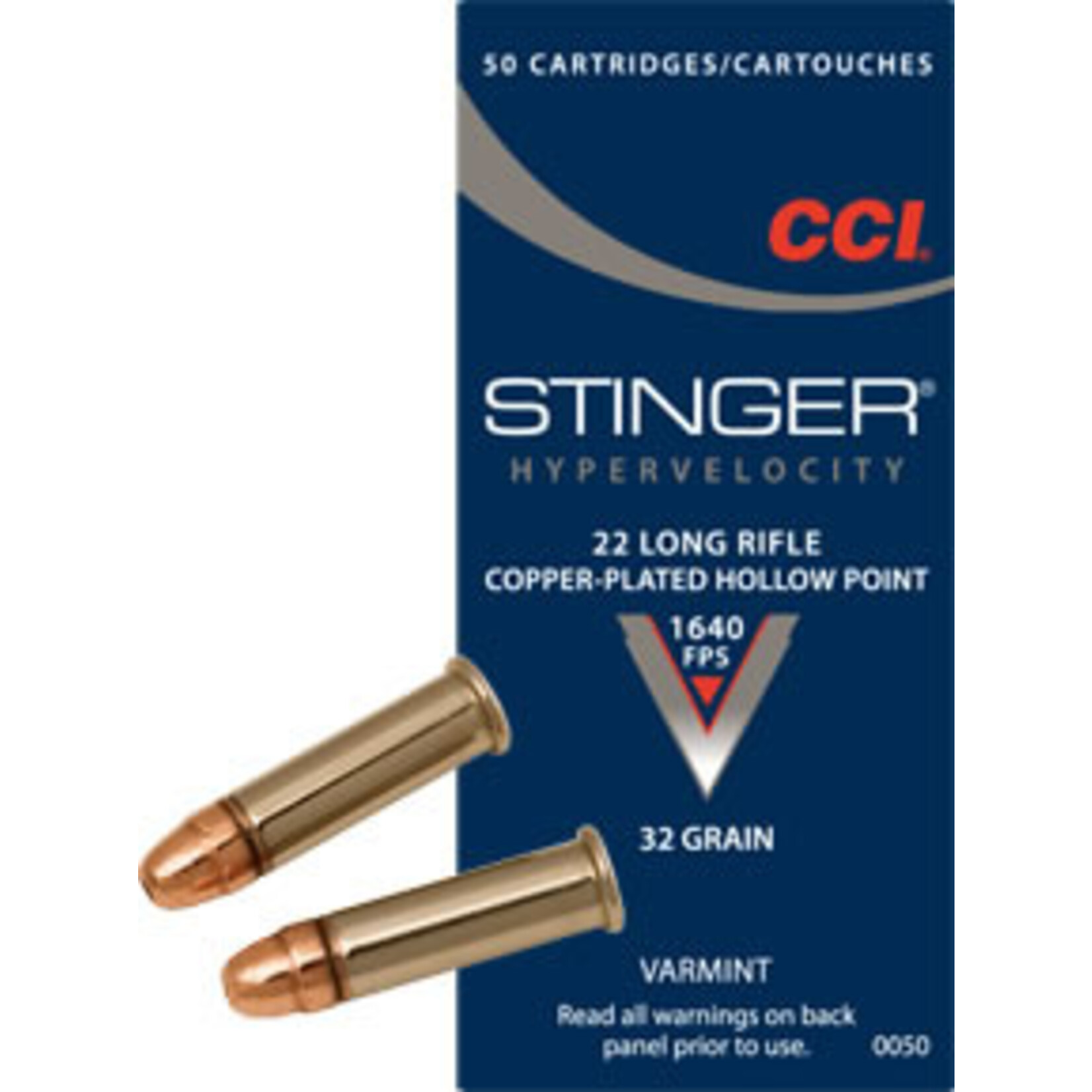 CCI CCI Stinger 22 LR 32 gr CPHP, 1640 fps, 50 rnds