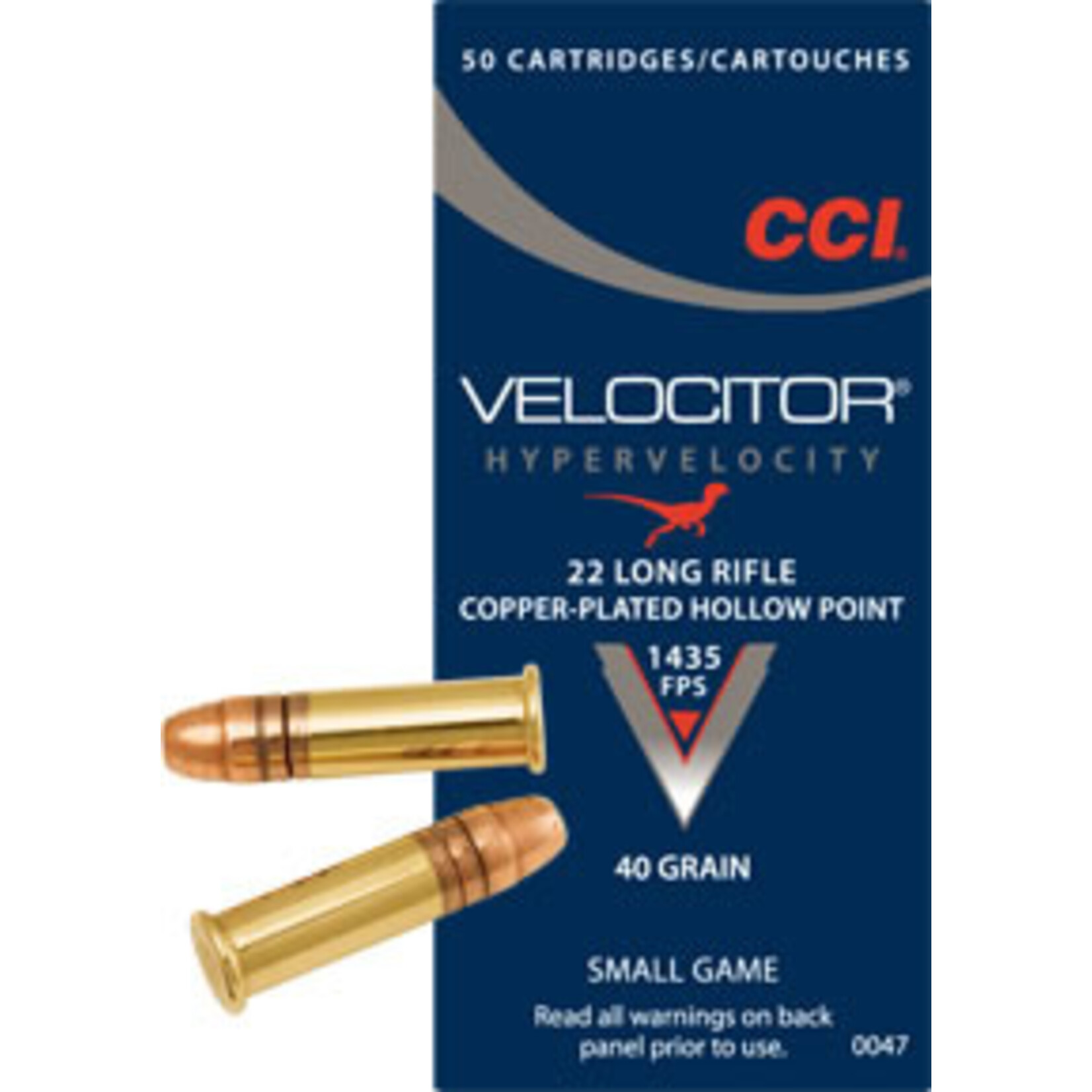 CCI CCI Velocitor 22 LR 40 gr CPHP 50 rnds