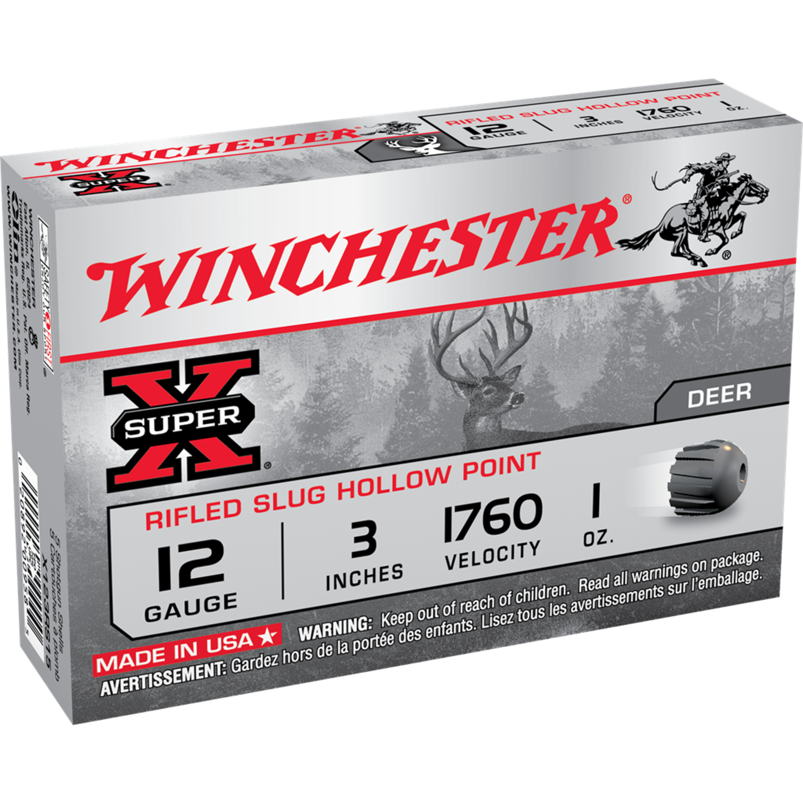 Winchester 12 ga Lead  -  Winchester Super-X Rifled Slugs 3" 1 oz