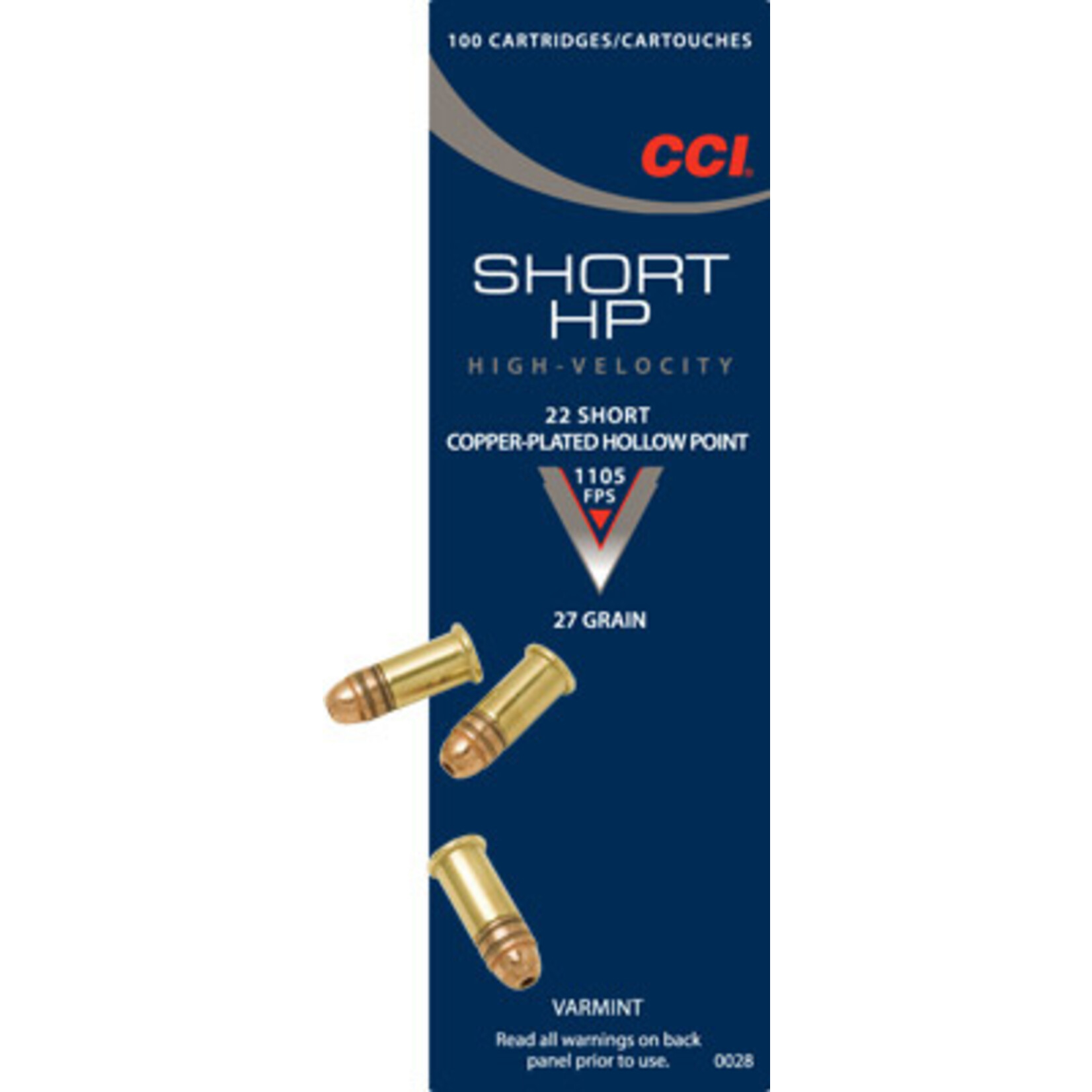 CCI CCI 22 Short CPHP 27 gr 100 rnds