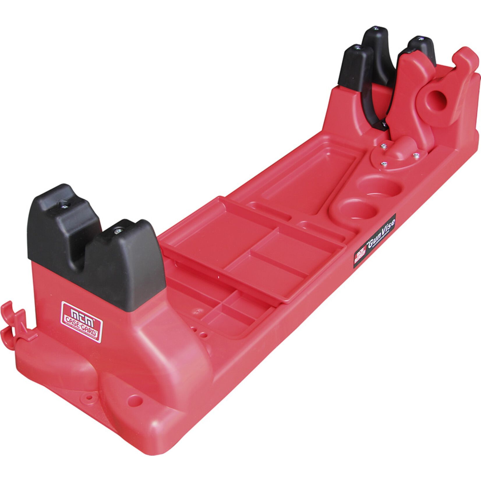 MTM MTM Gun Vise with Cleaning Compartments & Storage Area, Red