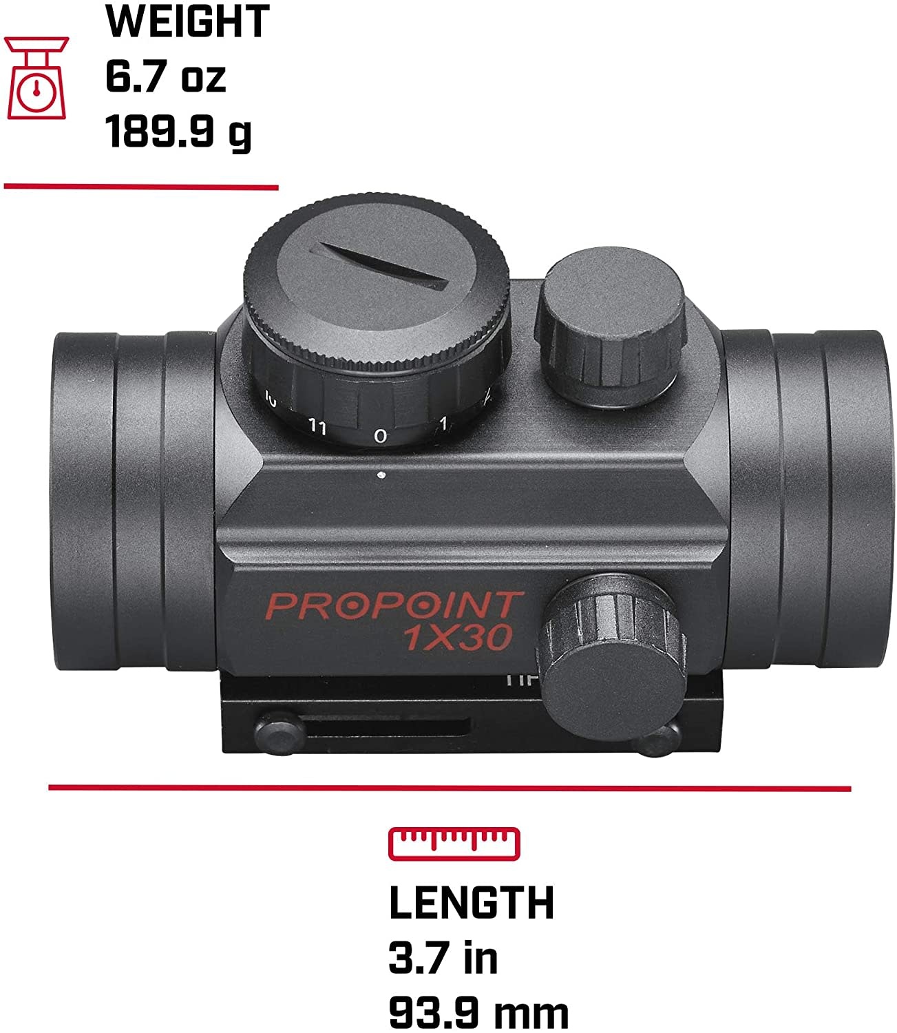 timeren krig fragment Tasco Pro Point 1x30mm 5 MOA Red Dot Rifle Scope - Backcountry Supplies