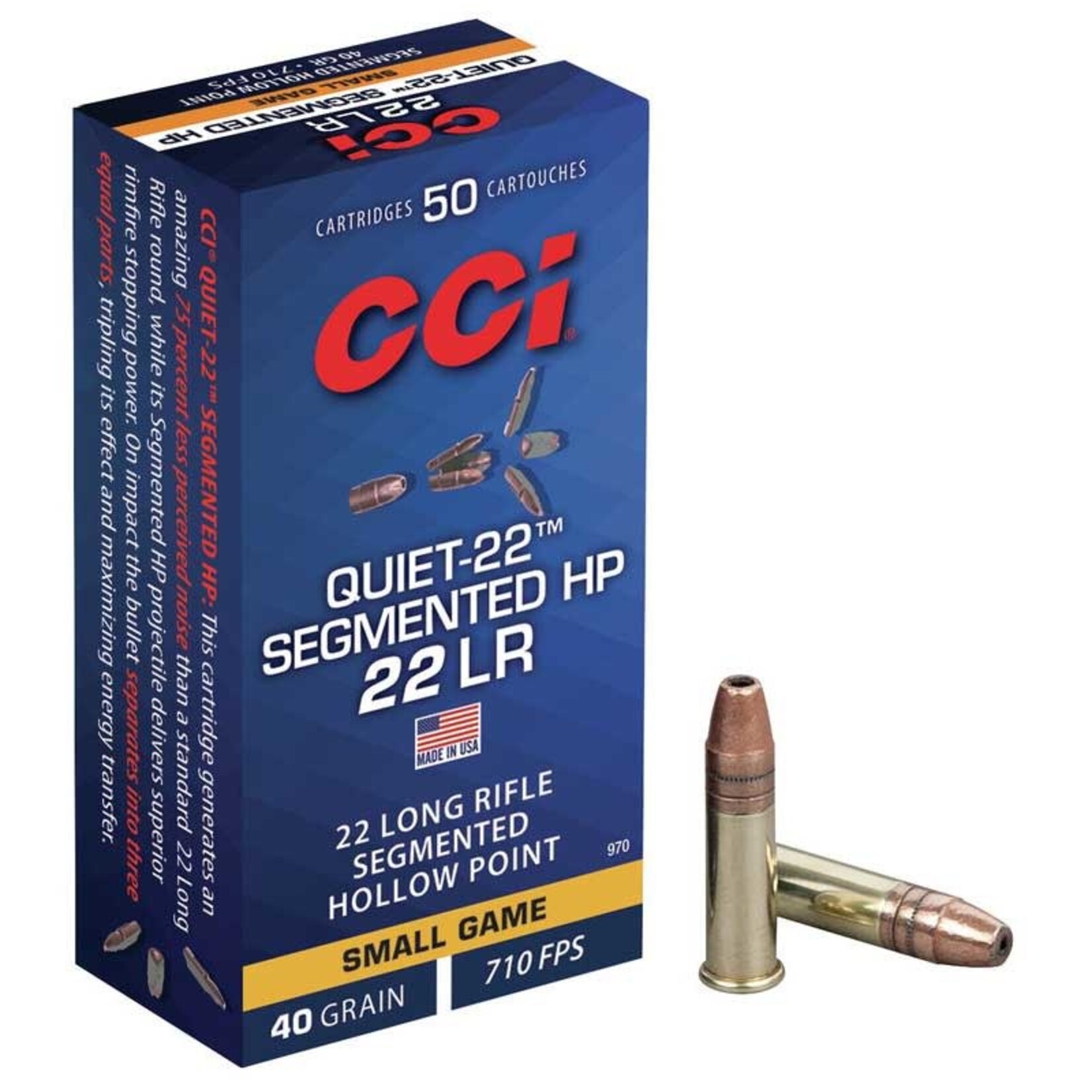 CCI CCI Quiet-22 22 LR 40 gr Segmented HP 50 rnds