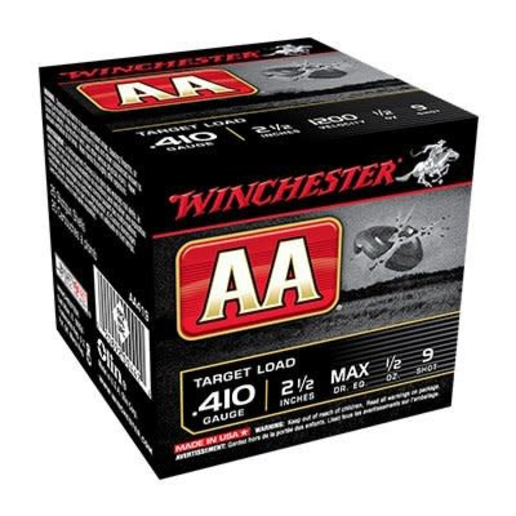 Winchester 410 ga Lead  -  Winchester AA Shotshell  2.5" 1/2oz #7.5 25Rnd