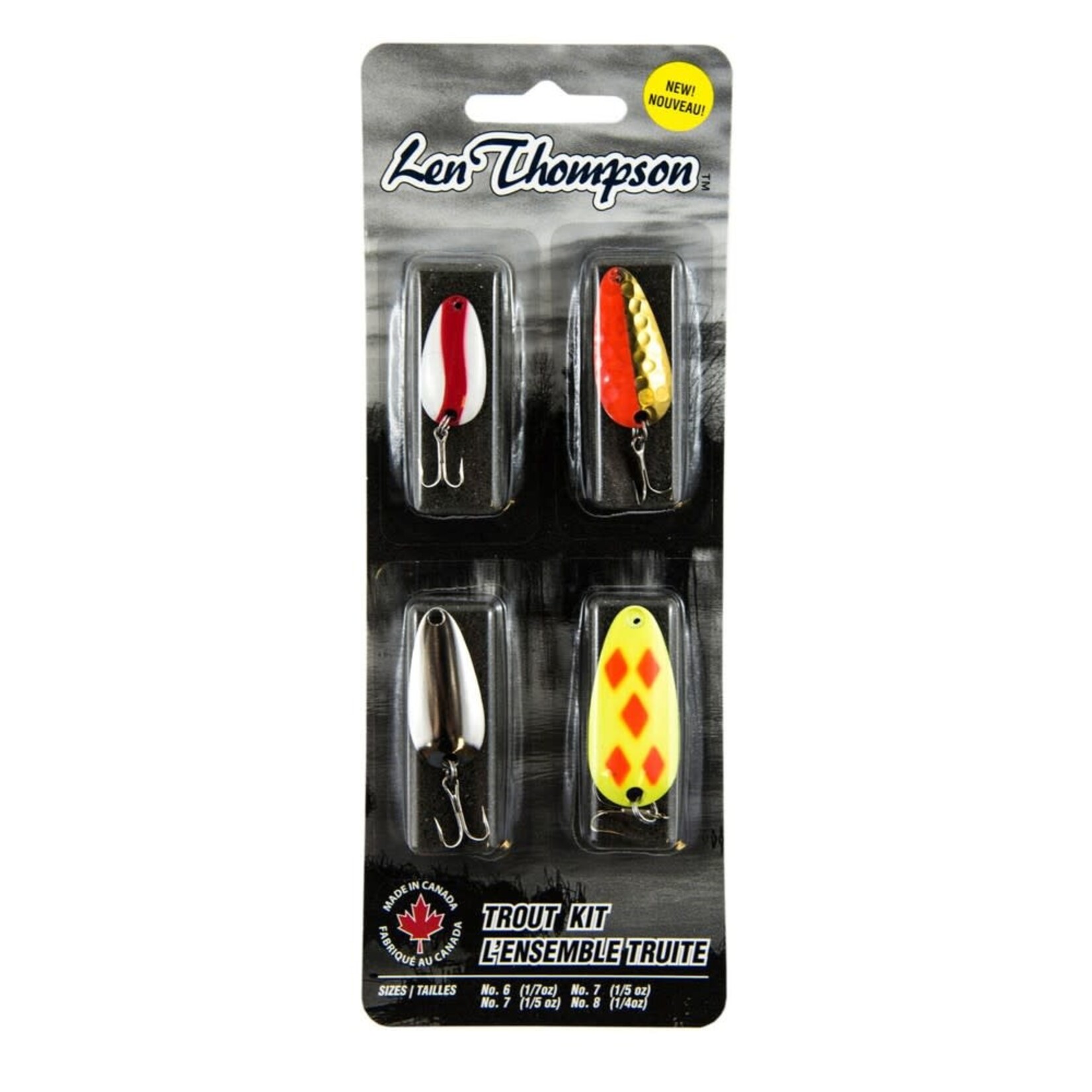 Len Thompson Len Thompson Trout Kit, 1 - 1 5/8", 1/7 - 1/4 oz, 4/Pack