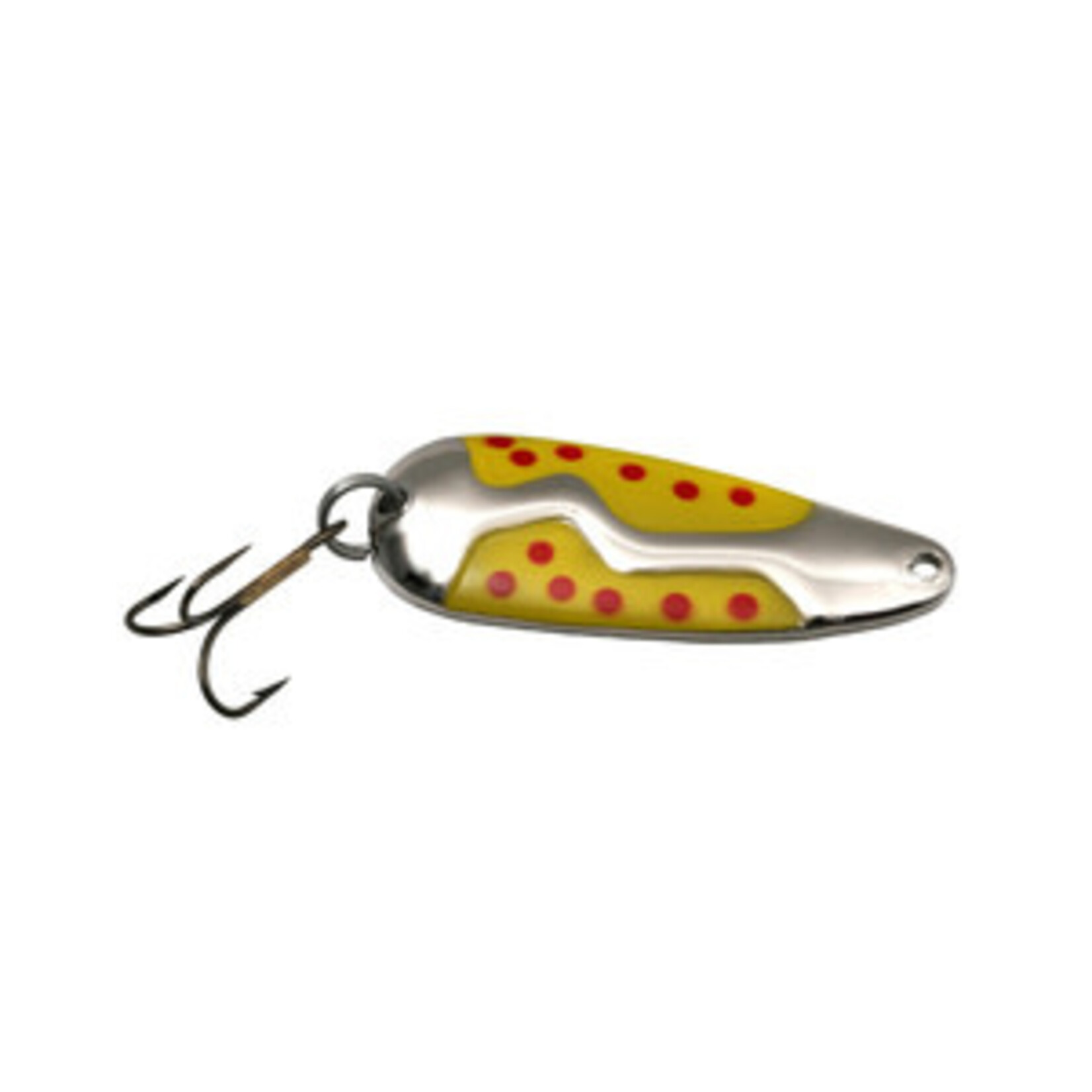 5 Pack Red and White Devil Spoon Fishing Lures, Assorted Sizes 