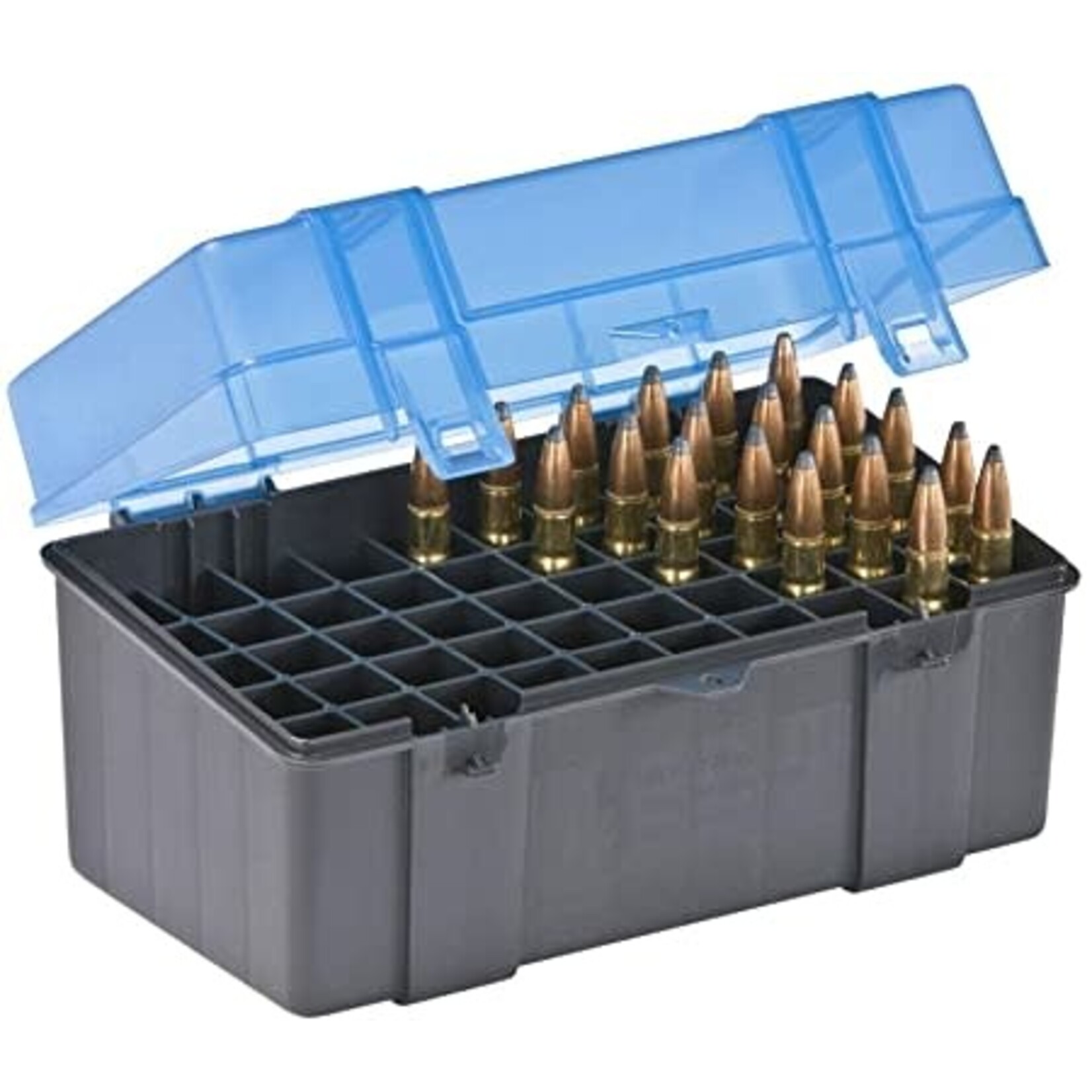 Plano Plano Ammo Box50 rnd 22-250,30-30, Clear Blue