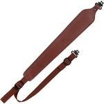 Allen Rifle Sling Embossed Padded Leather, Deer W/Swivels