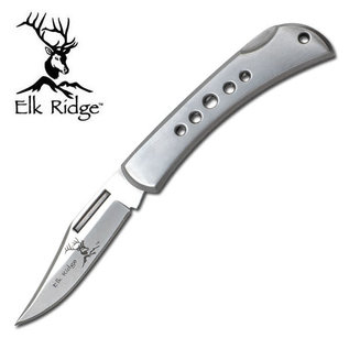 Elk Ridge Elk Ridge 3" Silver W/ Lock Back