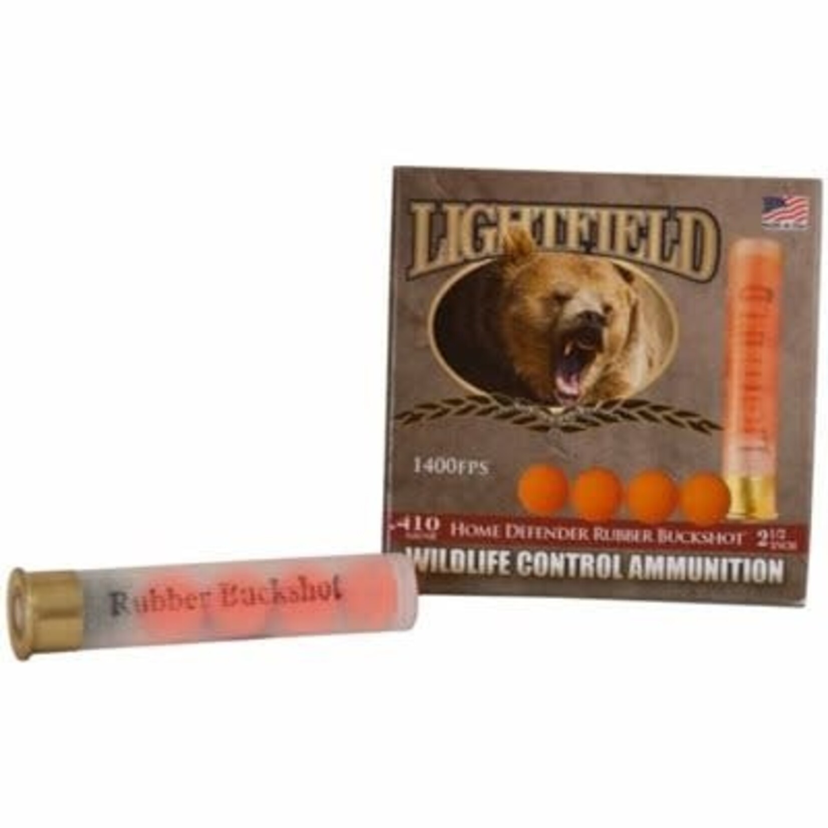 Lightfield 410 ga - Lightfield Rubber Buckshot 2 1/2" 5 rnds