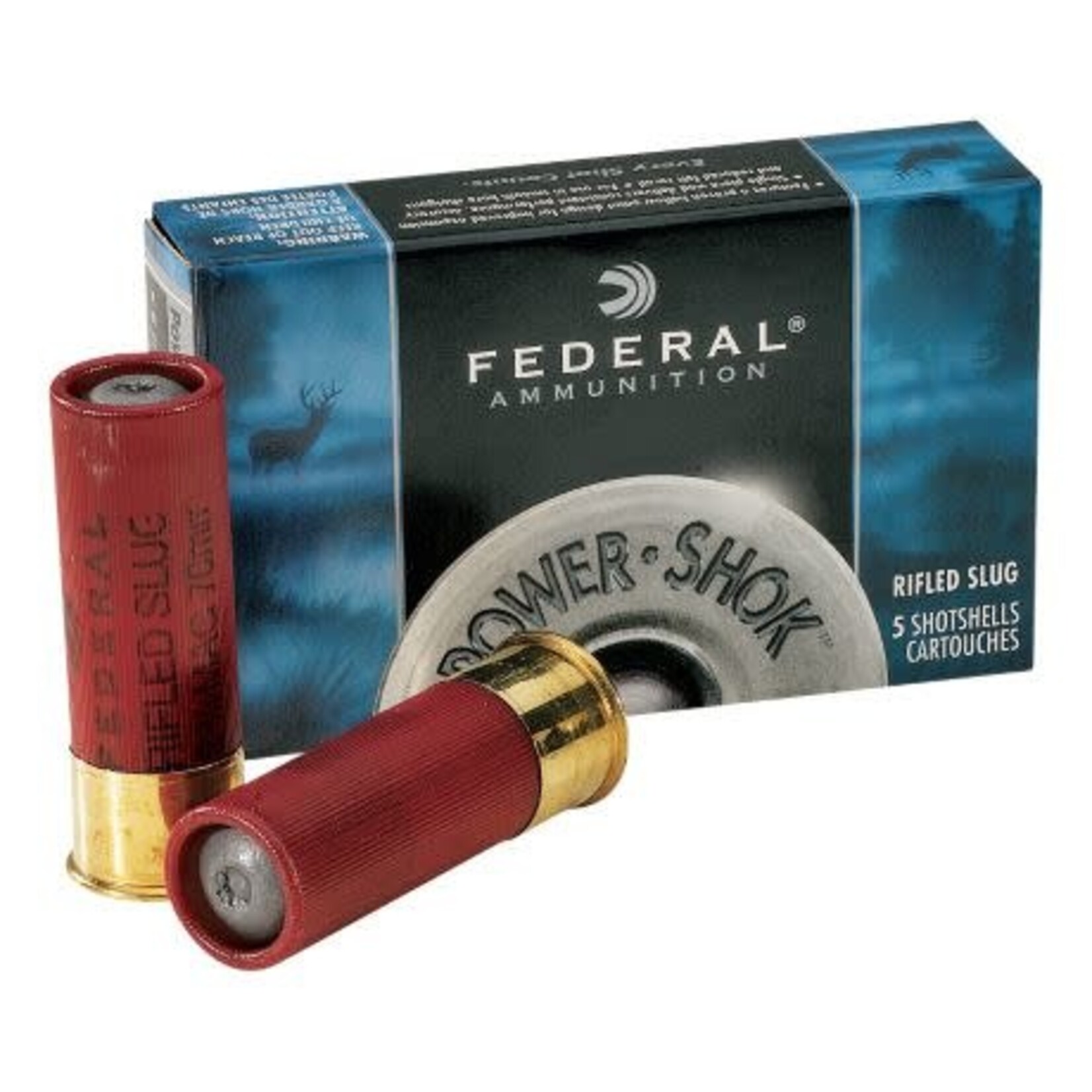 Federal 20 ga Lead - Federal Power Shock Rifled Slug 2 3/4" 3/4 oz 5 rnds