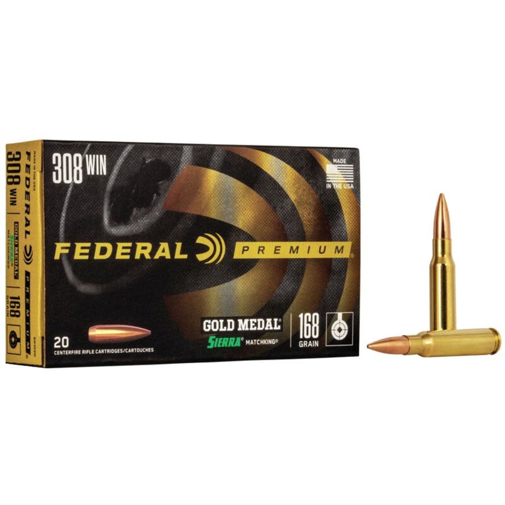 Federal Federal Premium - Gold Medal Sierra 308 Win 168 gr 20 rnds