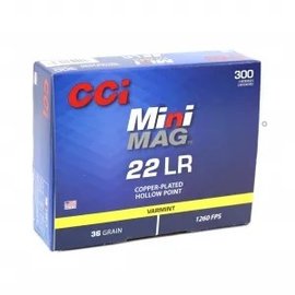 CCI CCI Mini-Mag 22 LR 36 gr CPHP 1260 fps, 300 rnds