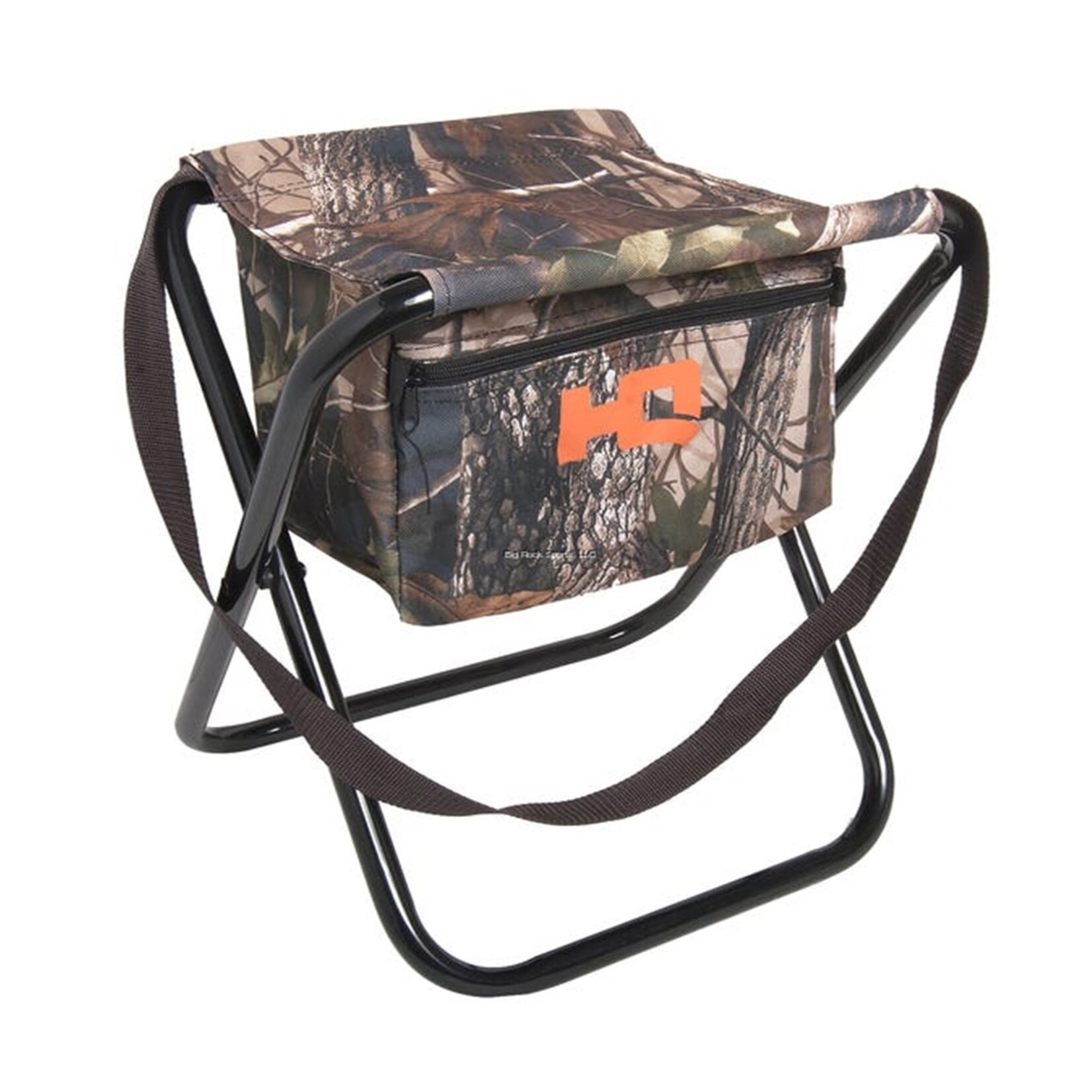 HQ Outfitters HQ Camo Folding Stool w/ Storage Pocket
